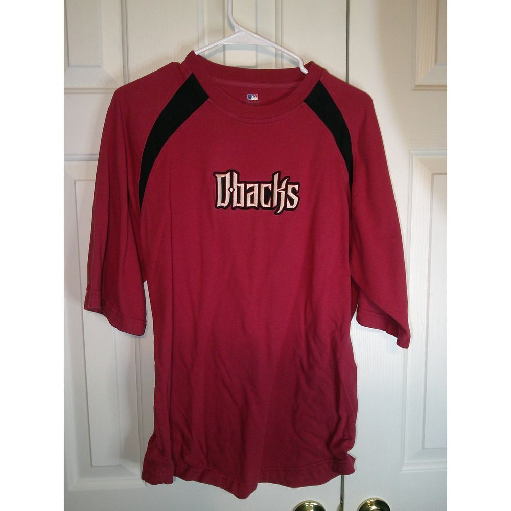 Vintage MLB Arizona Diamondbacks Baseball Jersey Red Black Shirt Size Medium